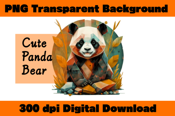 Download Panda Bear Abstract Illustration PNG - Illustration Collection