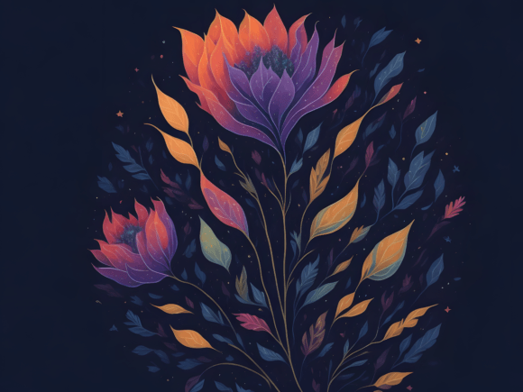 Download Abstract Botanical Art Illustration 9 - Illustration Collection