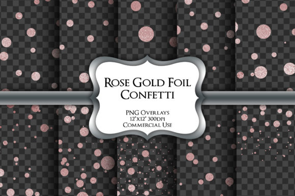 Download Rose Gold Foil Confetti Transparent PNG - Transparent Collection