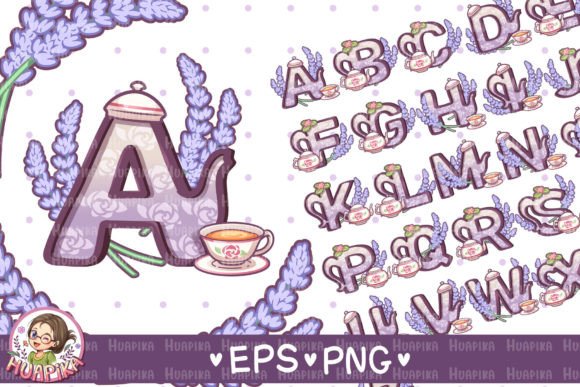 Download Lavender Tea Alphabet Illustration - Illustration Collection