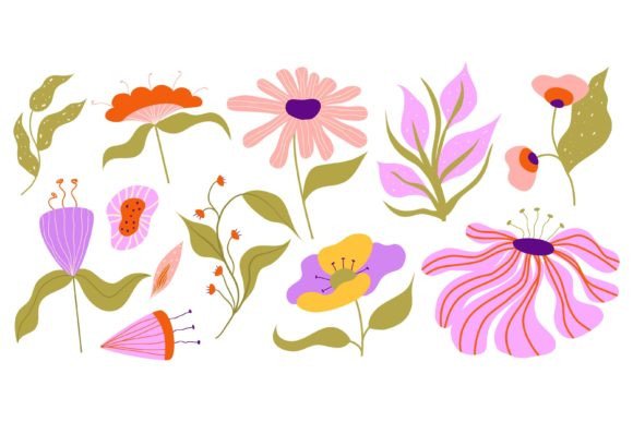 Download Set of Various Aesthetic Flora Isolated - Premium Bundle