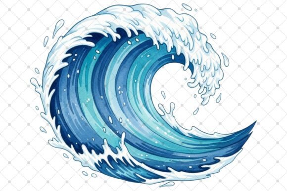 Download Crashing Ocean Wave Illustration - Illustration Collection