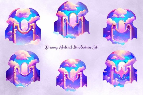 Download Dreamy Abstract Illustration Set - Illustration Collection