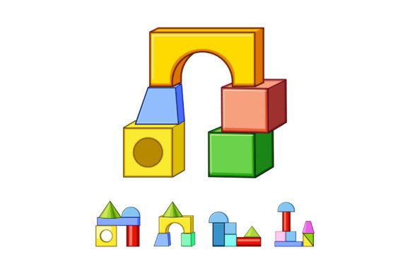 Download Building Blocks Creating Colorful Shapes - Colorful shapes Collection