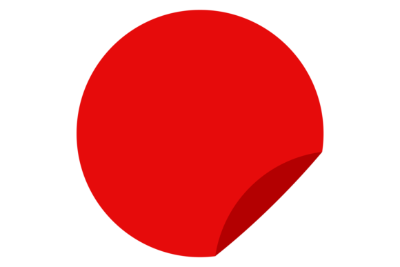 Download Red Label with Curled Edge. Promo Sticke - Promo Collection