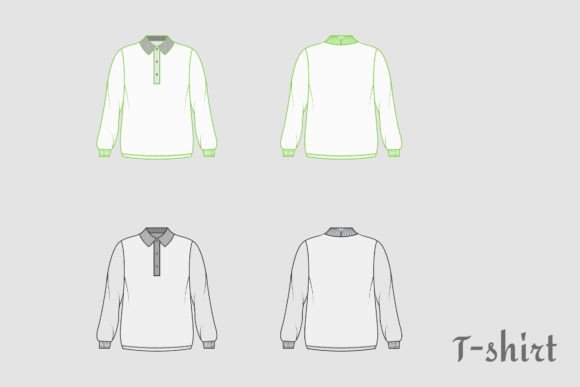 Download Flat Jacket Illustration T Shirt Set - Illustration Collection