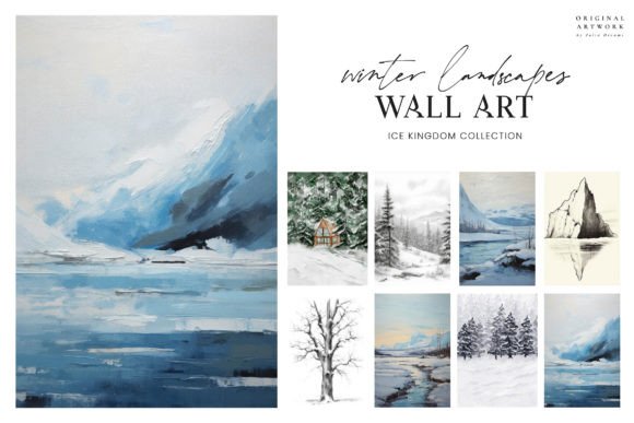 Download Winter Landscape Wall Art Poster - Winter Collection