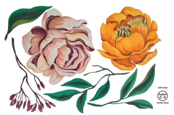 Download Watercolor Flower Elements - Watercolor flower elements Collection