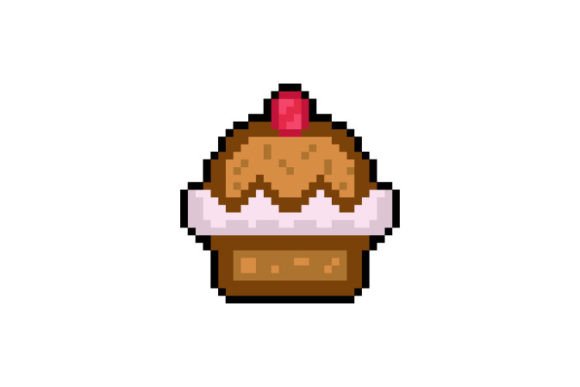 Download Cake Pixel Art Design Vector Isolated - Premium Bundle
